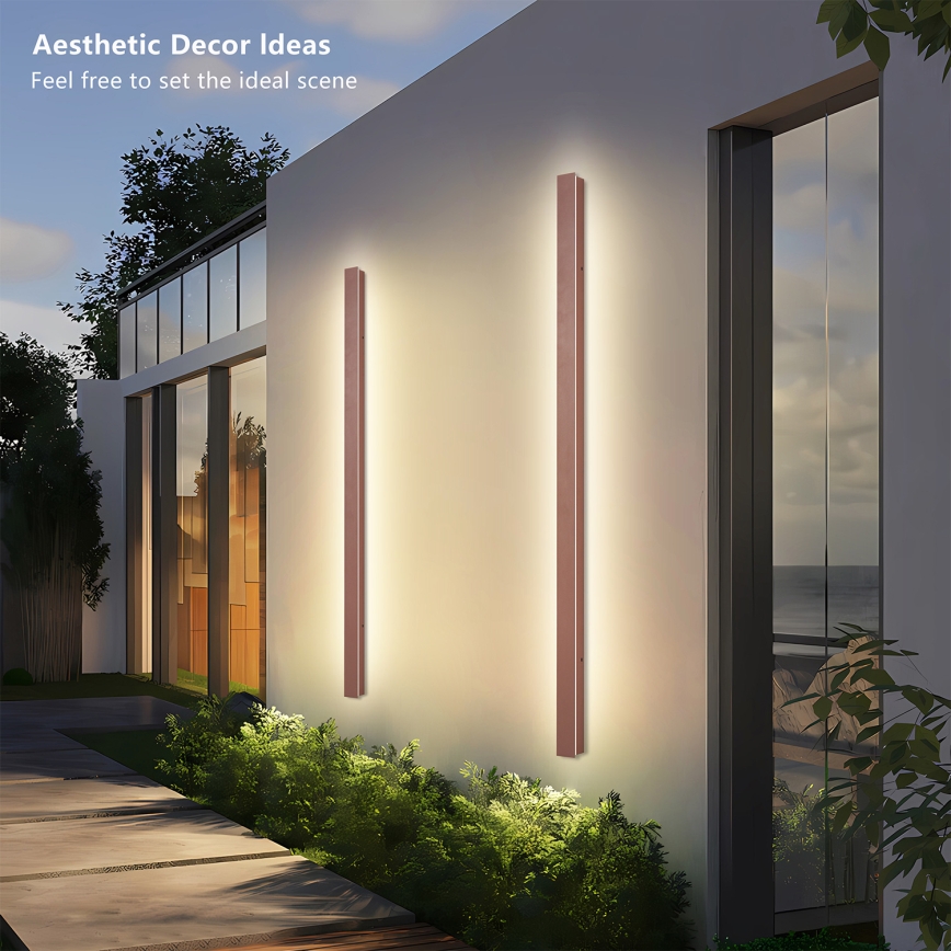 Brilagi - LED Venkovní nástěnné svítidlo LINEAR LED/32W/230V 3000K IP65 140 cm hnědá CRI 90