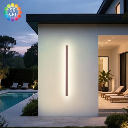 Brilagi - LED Venkovní nástěnné svítidlo LINEAR LED/32W/230V 3000K IP65 140 cm hnědá CRI 90