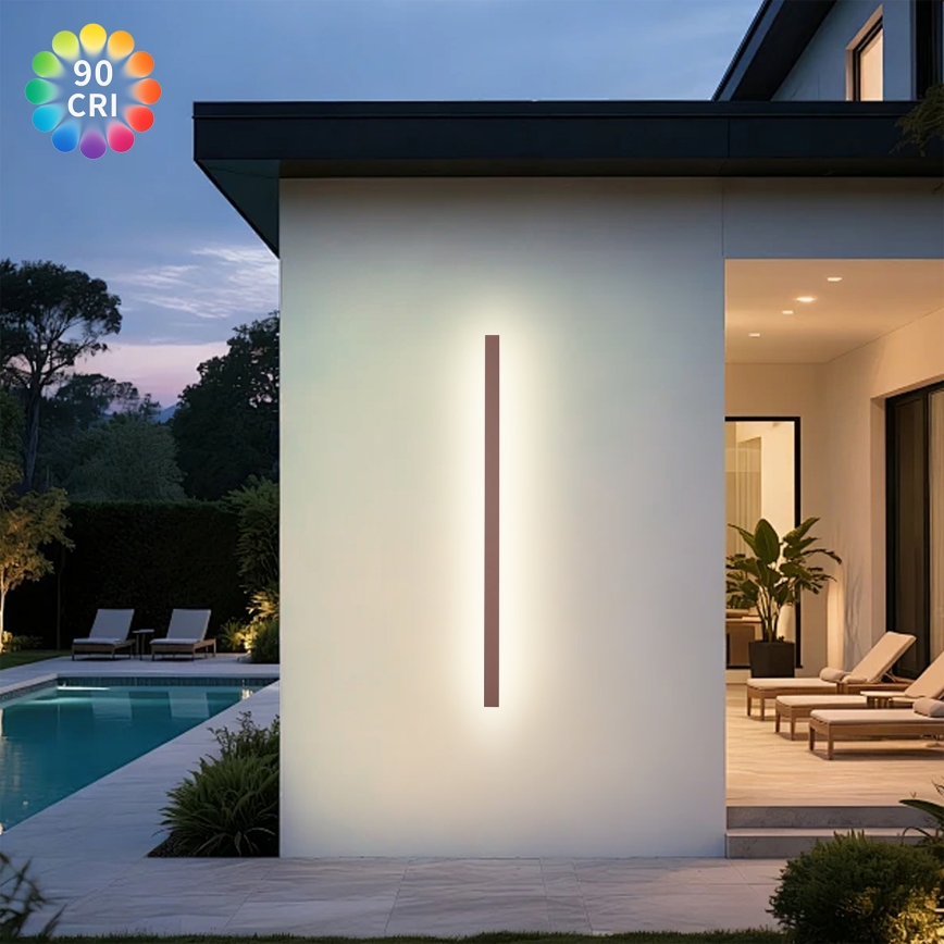 Brilagi - LED Venkovní nástěnné svítidlo LINEAR LED/32W/230V 3000K IP65 140 cm hnědá CRI 90