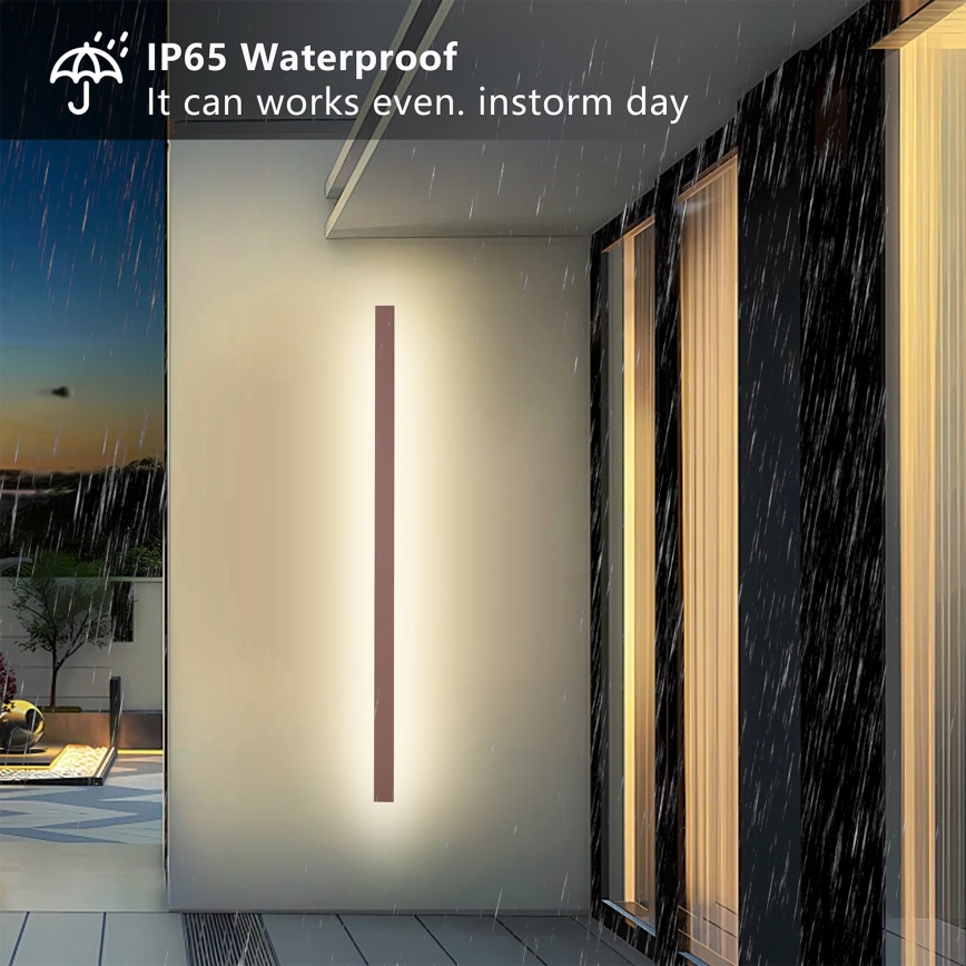 Brilagi - LED Venkovní nástěnné svítidlo LINEAR LED/32W/230V 3000K IP65 140 cm hnědá CRI 90