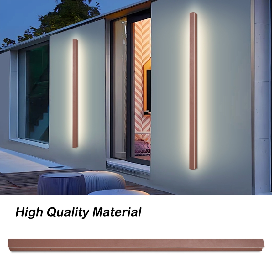 Brilagi - LED Venkovní nástěnné svítidlo LINEAR LED/32W/230V 3000K IP65 140 cm hnědá CRI 90