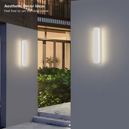 Brilagi - LED Venkovní nástěnné svítidlo LINEAR LED/8W/230V 3000K IP65 30 cm bílá CRI 90