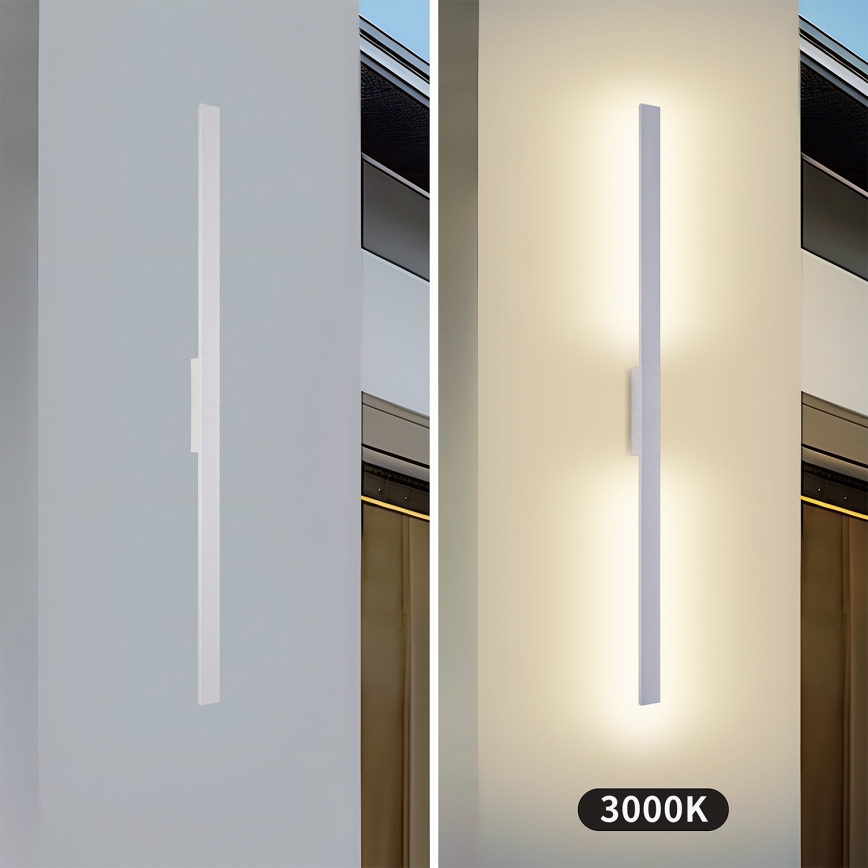 Brilagi - LED Venkovní nástěnné svítidlo LUNA LED/24W/230V 3000K IP65 100 cm bílá CRI 90