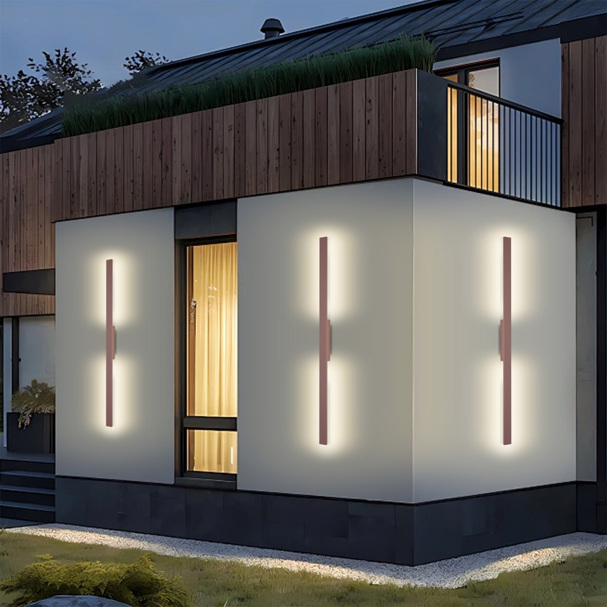 Brilagi - LED Venkovní nástěnné svítidlo LUNA LED/24W/230V 3000K IP65 100 cm hnědá CRI 90