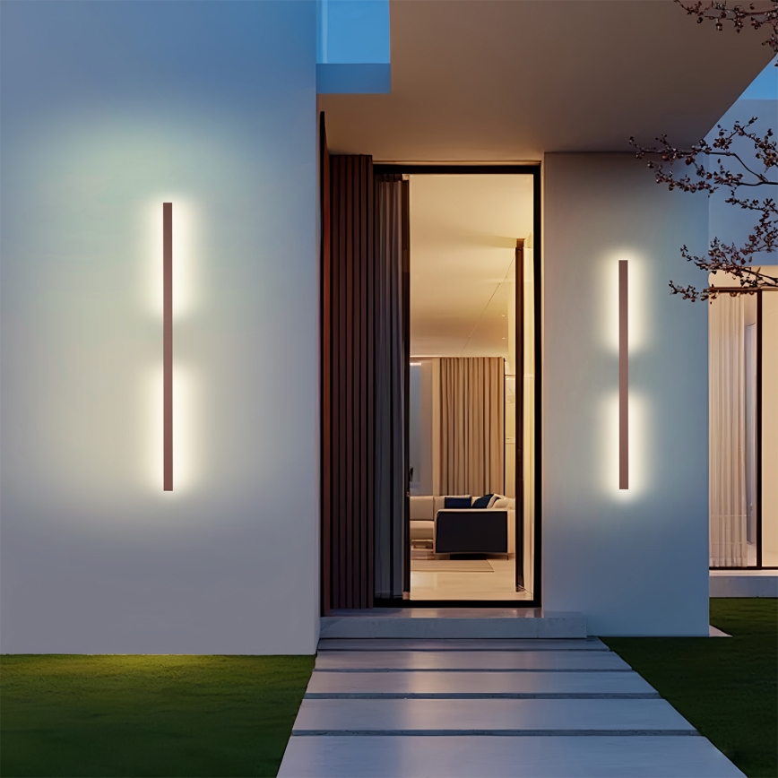 Brilagi - LED Venkovní nástěnné svítidlo LUNA LED/24W/230V 3000K IP65 100 cm hnědá CRI 90