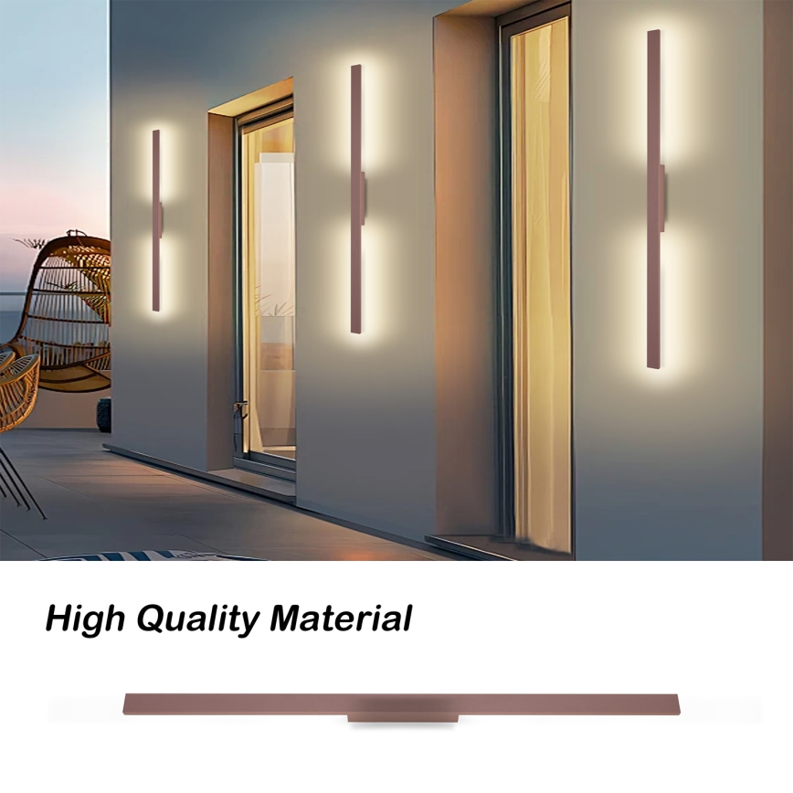 Brilagi - LED Venkovní nástěnné svítidlo LUNA LED/24W/230V 3000K IP65 100 cm hnědá CRI 90