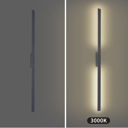 Brilagi - LED Venkovní nástěnné svítidlo LUNA LED/30W/230V 3000K IP65 150 cm antracit CRI 90