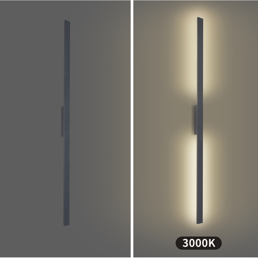Brilagi - LED Venkovní nástěnné svítidlo LUNA LED/30W/230V 3000K IP65 150 cm antracit CRI 90