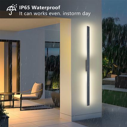 Brilagi - LED Venkovní nástěnné svítidlo LUNA LED/30W/230V 3000K IP65 150 cm antracit CRI 90