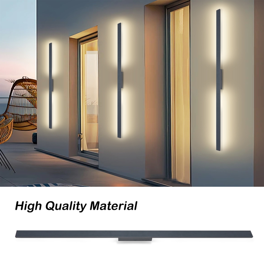 Brilagi - LED Venkovní nástěnné svítidlo LUNA LED/30W/230V 3000K IP65 150 cm antracit CRI 90