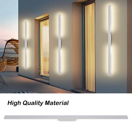 Brilagi - LED Venkovní nástěnné svítidlo LUNA LED/30W/230V 3000K IP65 150 cm bílá CRI 90