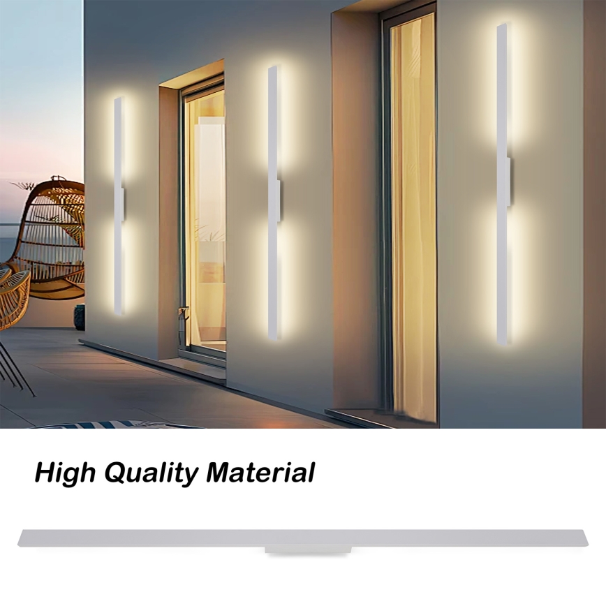 Brilagi - LED Venkovní nástěnné svítidlo LUNA LED/30W/230V 3000K IP65 150 cm bílá CRI 90
