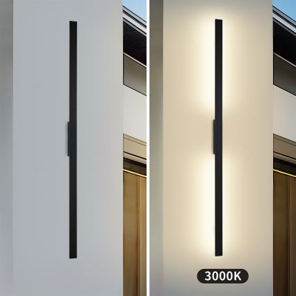 Brilagi - LED Venkovní nástěnné svítidlo LUNA LED/30W/230V 3000K IP65 150 cm černá CRI 90