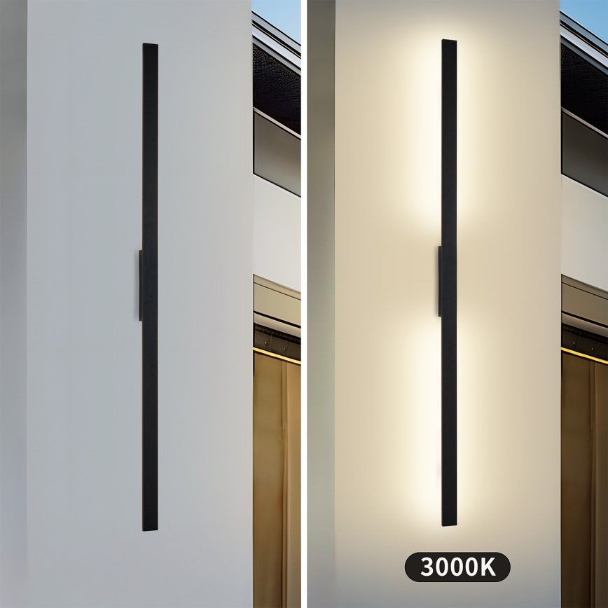 Brilagi - LED Venkovní nástěnné svítidlo LUNA LED/30W/230V 3000K IP65 150 cm černá CRI 90