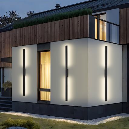 Brilagi - LED Venkovní nástěnné svítidlo LUNA LED/30W/230V 3000K IP65 150 cm černá CRI 90