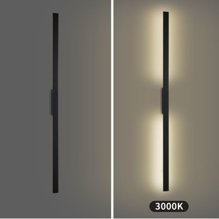 Brilagi - LED Venkovní nástěnné svítidlo LUNA LED/30W/230V 3000K IP65 150 cm černá CRI 90