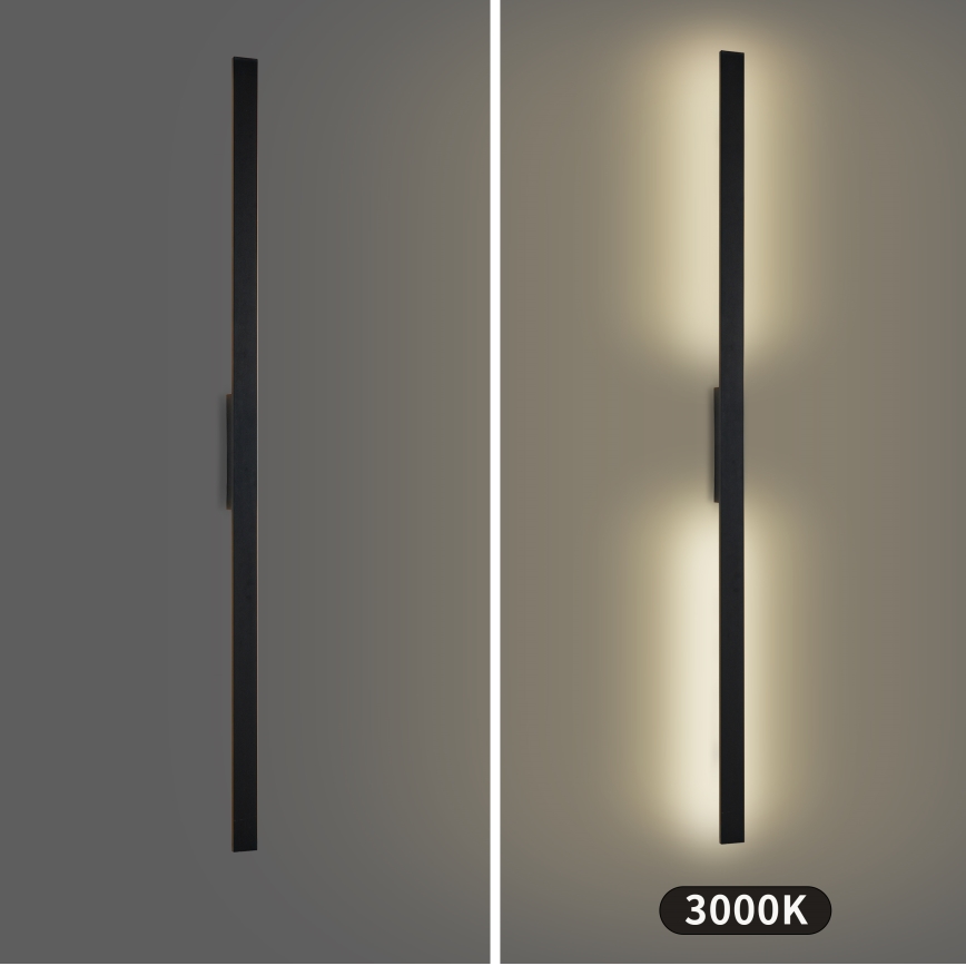Brilagi - LED Venkovní nástěnné svítidlo LUNA LED/30W/230V 3000K IP65 150 cm černá CRI 90