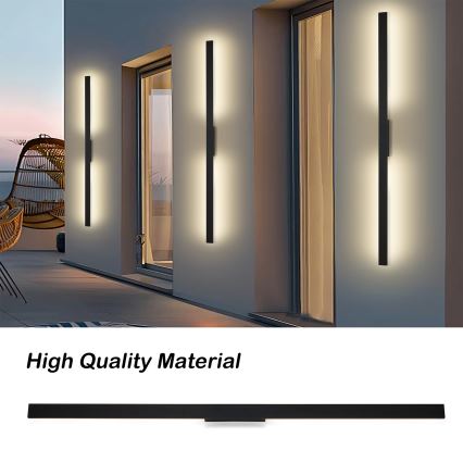 Brilagi - LED Venkovní nástěnné svítidlo LUNA LED/30W/230V 3000K IP65 150 cm černá CRI 90