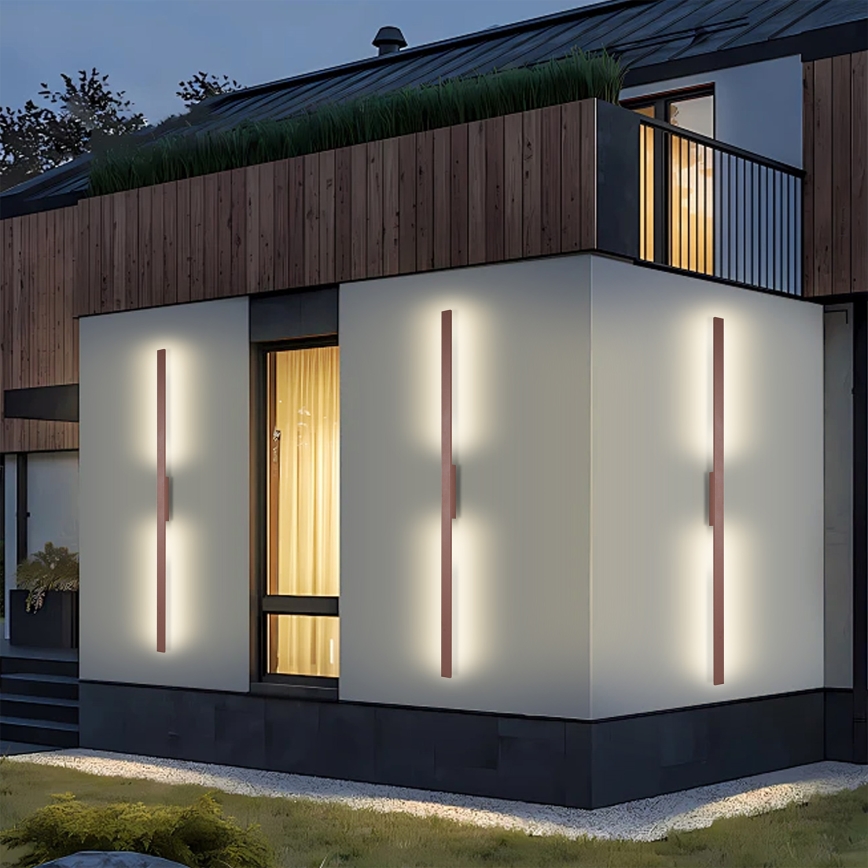 Brilagi - LED Venkovní nástěnné svítidlo LUNA LED/30W/230V 3000K IP65 150 cm hnědá CRI 90