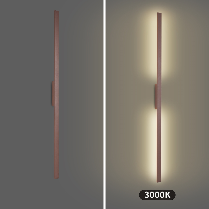 Brilagi - LED Venkovní nástěnné svítidlo LUNA LED/30W/230V 3000K IP65 150 cm hnědá CRI 90