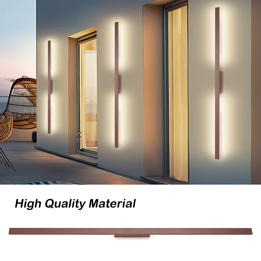 Brilagi - LED Venkovní nástěnné svítidlo LUNA LED/30W/230V 3000K IP65 150 cm hnědá CRI 90