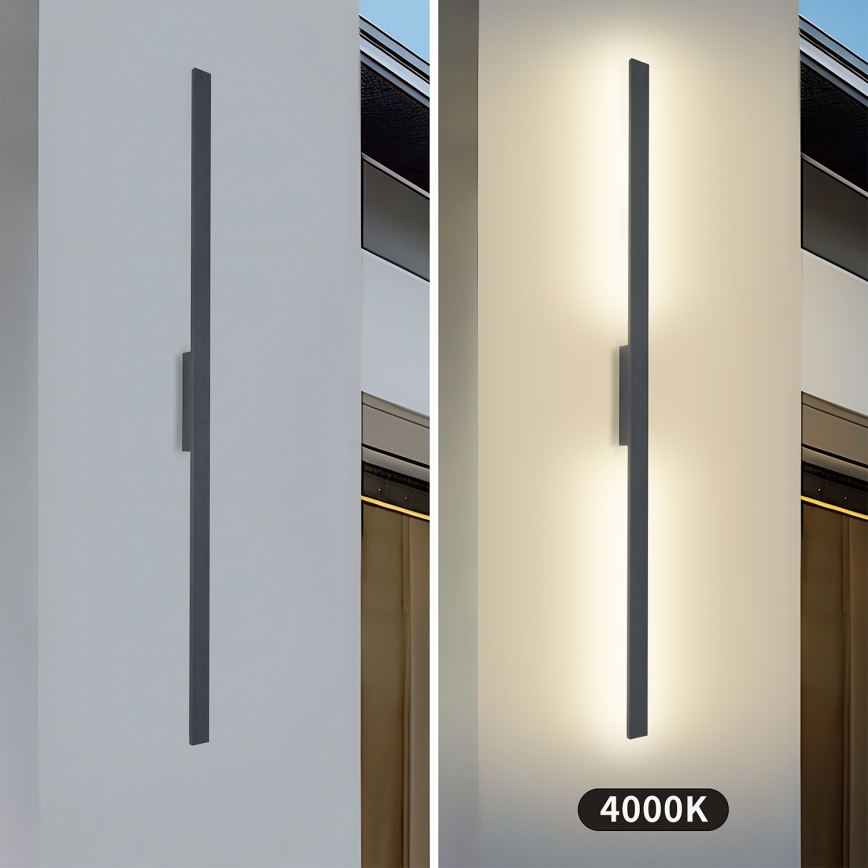 Brilagi - LED Venkovní nástěnné svítidlo LUNA LED/30W/230V 4000K IP65 150 cm antracit CRI 90