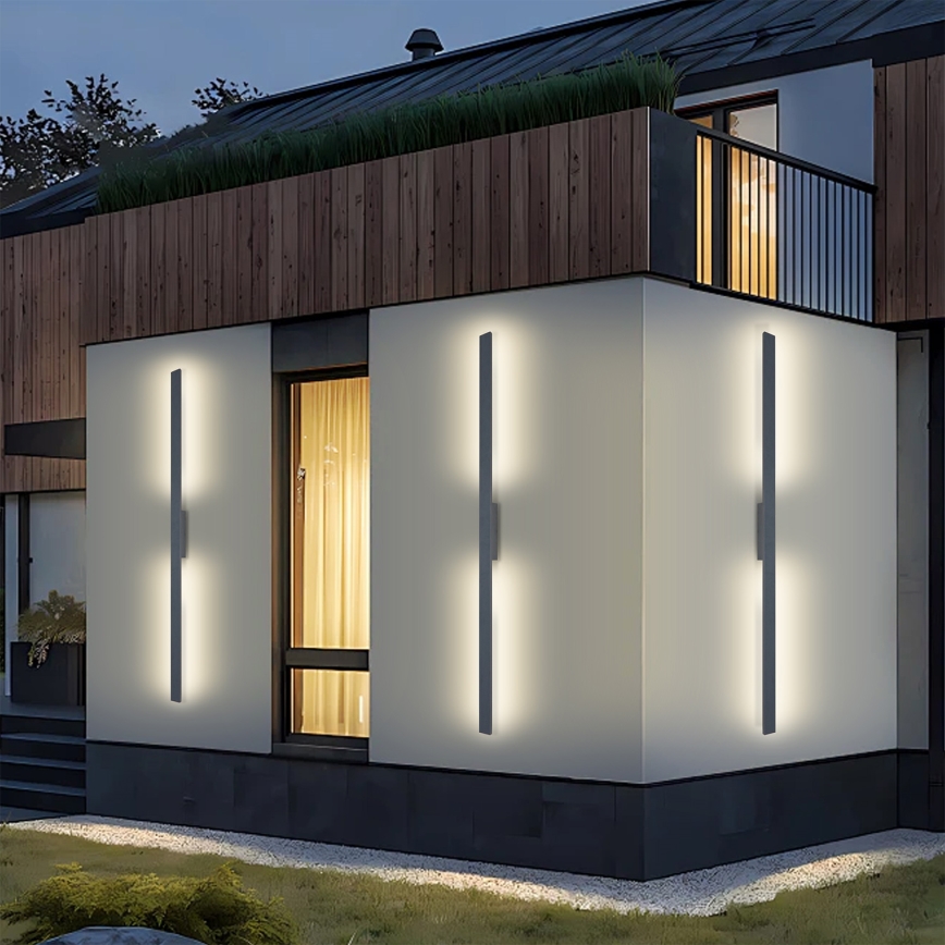 Brilagi - LED Venkovní nástěnné svítidlo LUNA LED/30W/230V 4000K IP65 150 cm antracit CRI 90