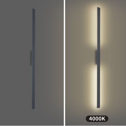 Brilagi - LED Venkovní nástěnné svítidlo LUNA LED/30W/230V 4000K IP65 150 cm antracit CRI 90