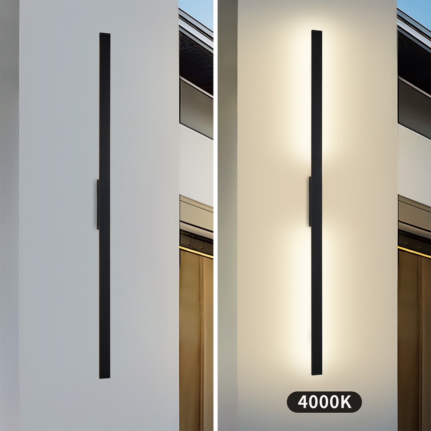 Brilagi - LED Venkovní nástěnné svítidlo LUNA LED/30W/230V 4000K IP65 150 cm černá CRI 90