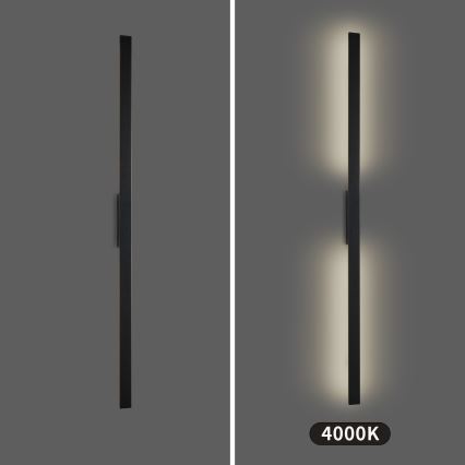 Brilagi - LED Venkovní nástěnné svítidlo LUNA LED/30W/230V 4000K IP65 150 cm černá CRI 90