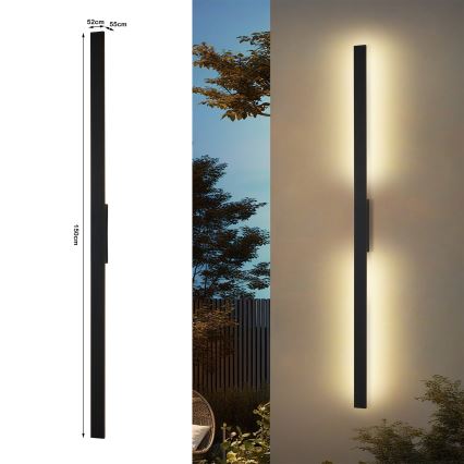 Brilagi - LED Venkovní nástěnné svítidlo LUNA LED/30W/230V 4000K IP65 150 cm černá CRI 90