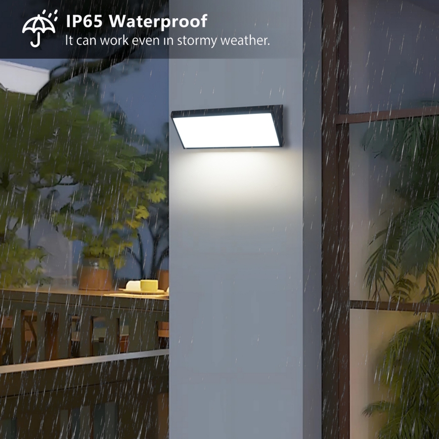 Brilagi - LED Venkovní nástěnné svítidlo TRIANGLE LED/42W/230V 3000/4000/6500K černá IP65