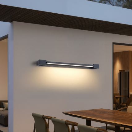 Brilagi - LED Venkovní nástěnné svítidlo AQUA LINE LED/24W/230V 90 cm IP44 antracit CRI 90