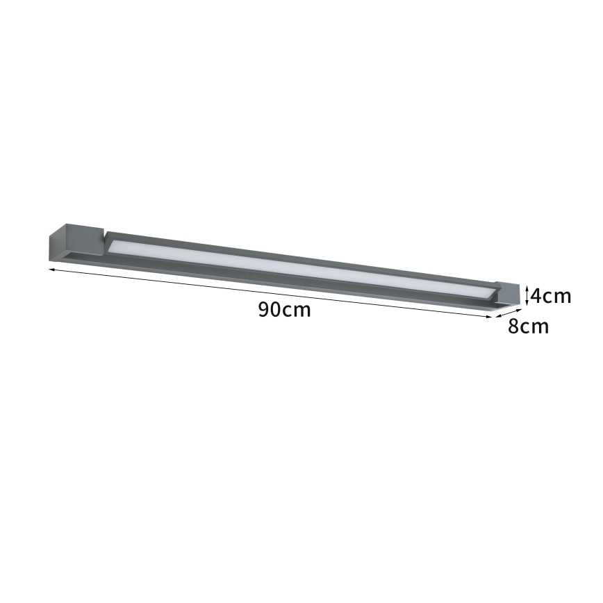 Brilagi - LED Venkovní nástěnné svítidlo AQUA LINE LED/24W/230V 90 cm IP44 antracit CRI 90