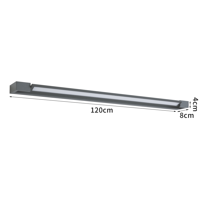 Brilagi - LED Venkovní nástěnné svítidlo AQUA LINE LED/36W/230V 120 cm IP44 antracit CRI 90