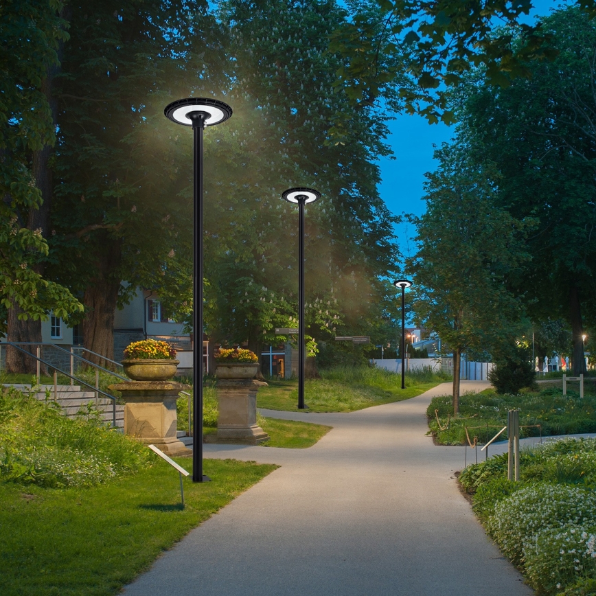 Brilagi - LED Venkovní pouliční lampa se sloupem 4 m URBANSPARK LED/120W/230V černá IP65