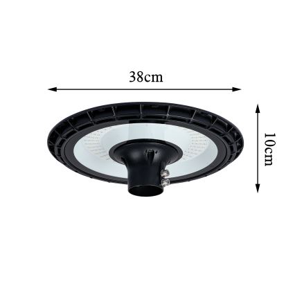 Brilagi - LED Venkovní pouliční lampa se sloupem 4 m URBANSPARK LED/120W/230V černá IP65