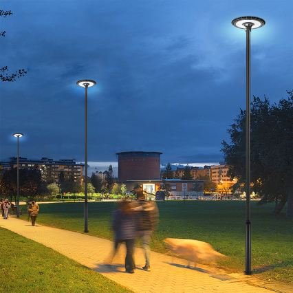 Brilagi - LED Venkovní pouliční lampa se sloupem 5 m URBANSPARK LED/120W/230V černá IP65