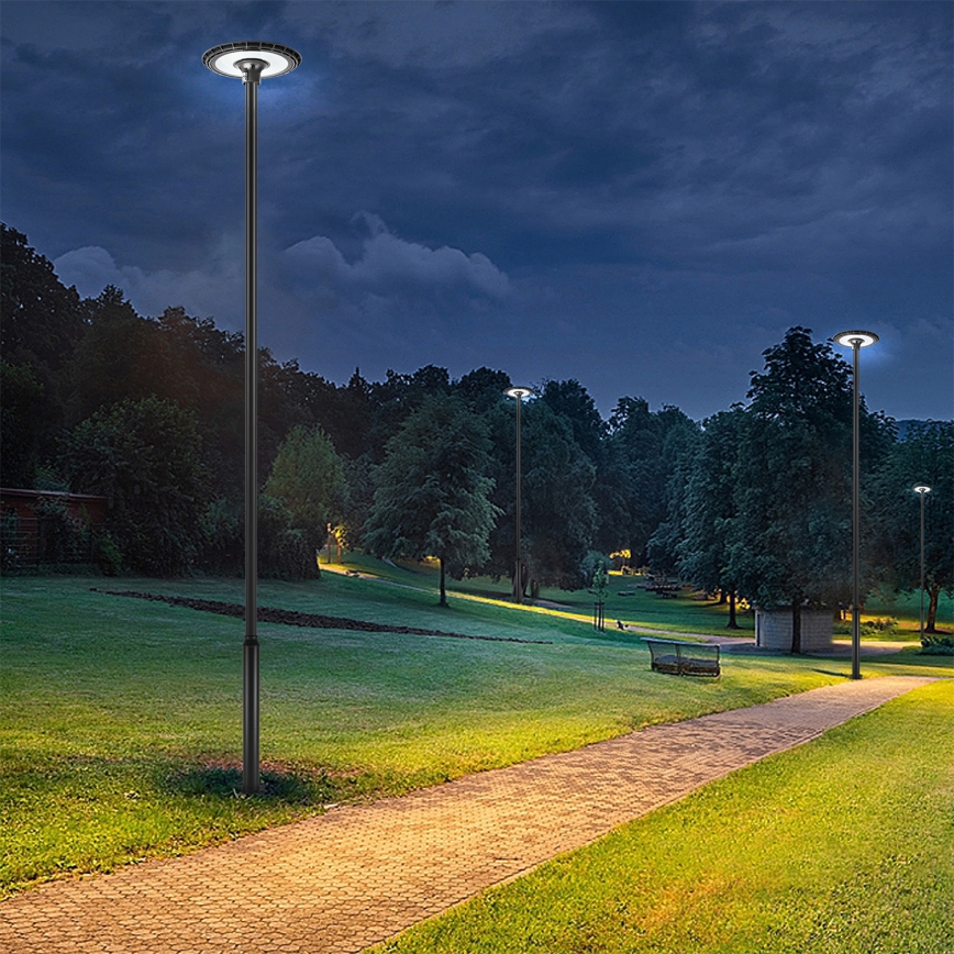 Brilagi - LED Venkovní pouliční lampa se sloupem 5 m URBANSPARK LED/120W/230V černá IP65