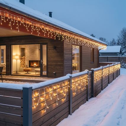 BRILAGI - LED Venkovní vánoční řetěz 720xLED/8 funkcí 24m IP44 teplá bílá rampouchy