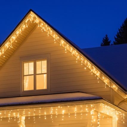 Brilagi - LED Venk. vánoční závěs 360xLED/8 funkcí 14m IP44 teplá bílá rampouchy