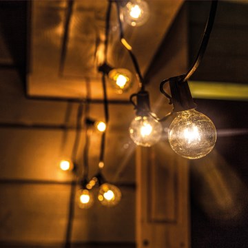 Brilagi - LED Venkovní dekorační řetěz GIRLANDA 10xE12/0,6W/230V 8m černá IP44 teplá bílá
