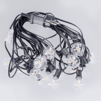 Brilagi - LED Venkovní dekorační řetěz GIRLANDA 18xE12/0,6W/230V 13m černá IP44 teplá bílá