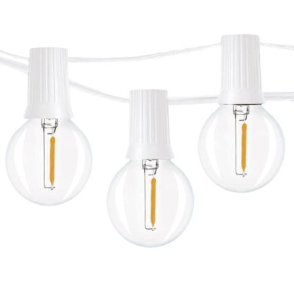 Brilagi - LED Venkovní dekorační řetěz GIRLANDA 25xE12 20m bílá IP44 teplá bílá