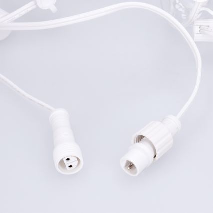 Brilagi - LED Venkovní dekorační řetěz GIRLANDA 25xE12/0,8W/230V 20m bílá IP44 teplá bílá