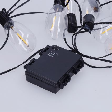 Brilagi - LED Venkovní  girlanda 10xLED/3xAA 3,2m IP44 teplá bílá