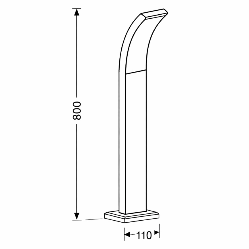 Brilagi - LED Venkovní lampa ARCELO LED/9W/230V 80 cm IP44