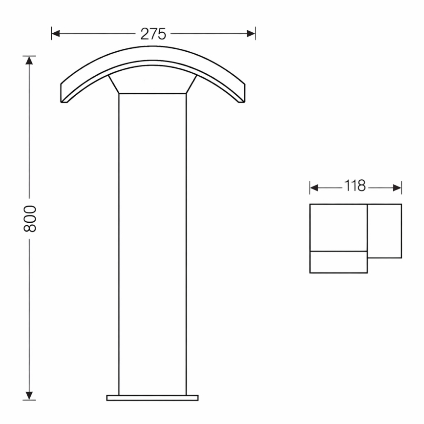 Brilagi - LED Venkovní lampa ARCELO LED/9W/230V 80 cm IP54