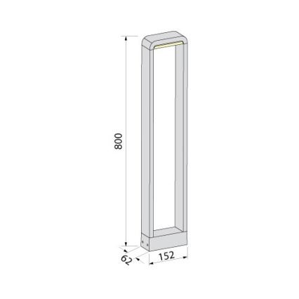 BRILAGI - LED Venkovní lampa BARI LED/10W/230V 4000K IP65 80 cm antracit