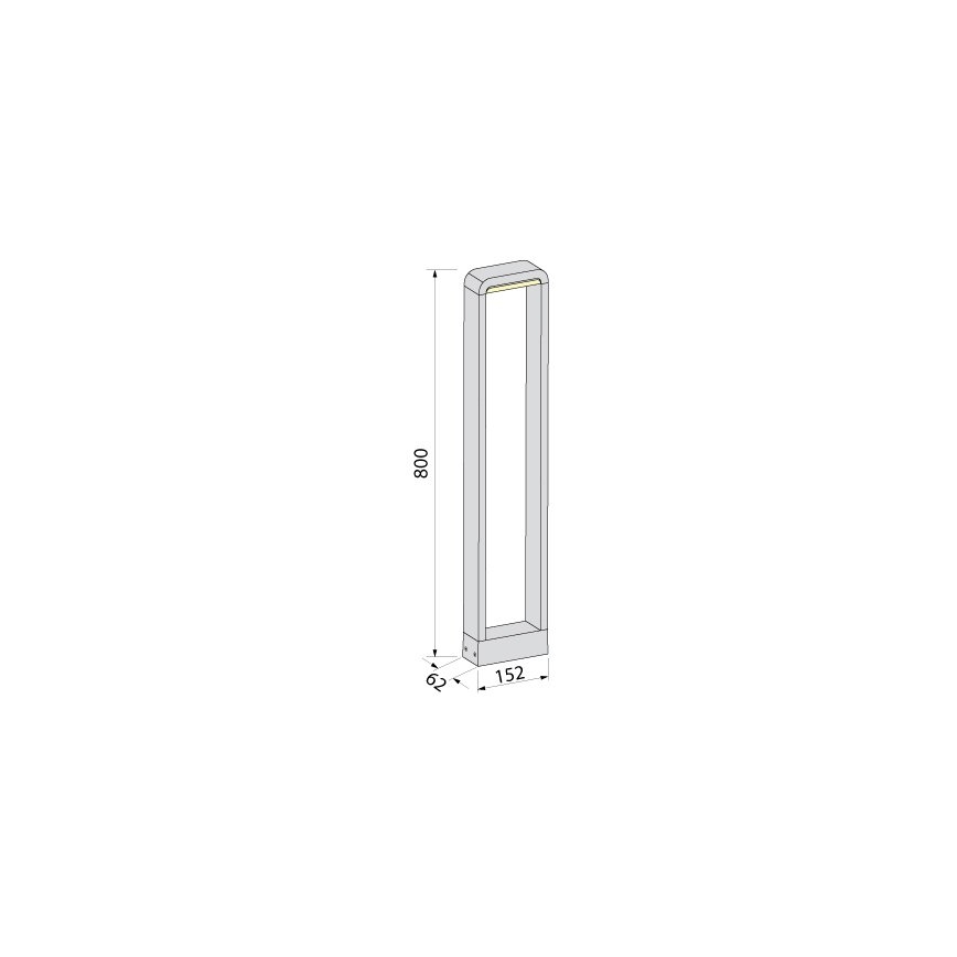BRILAGI - LED Venkovní lampa BARI LED/10W/230V 4000K IP65 80 cm antracit